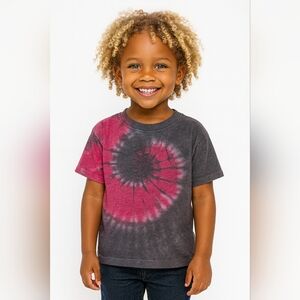 TIE DYE Spiral Design Extra Soft Youth Medium Soft Spun Tee Shirt